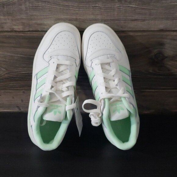 New Adidas Forum Low Womens White Mint Sneakers Size 7 Three Stripes Classic - Picture 8 of 10